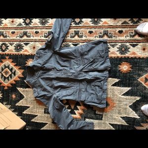 grey military style jacket